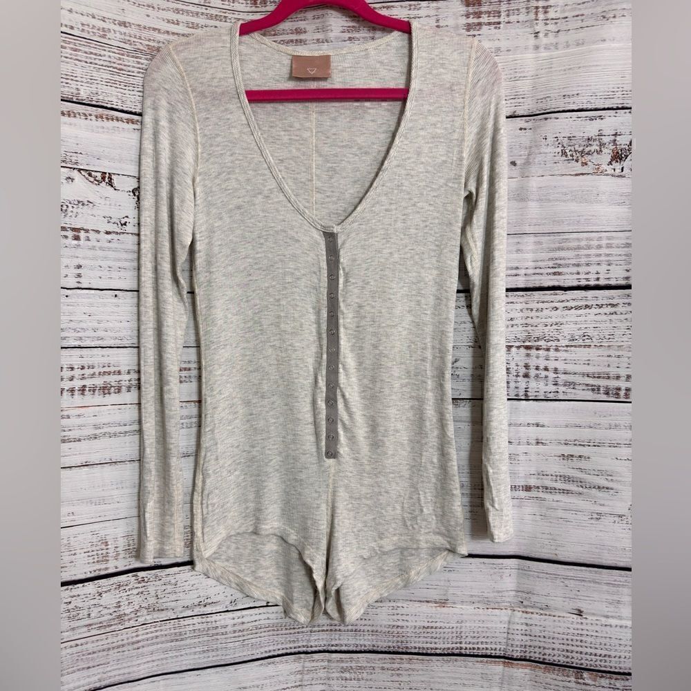 Stillwater Romper Womens size Medium‎ Ripped Hanley Heather Gray Lounge Modal - Picture 2 of 12